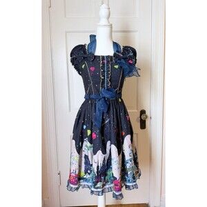Metamorphose Crown Label Night Carnival OP Dress Navy Lolita J Fashion 2015